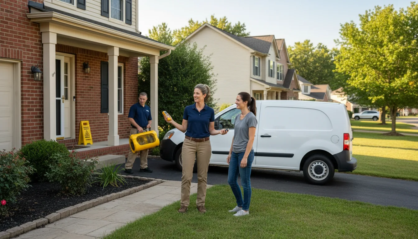 Residential water damage restoration in Stockton, IL